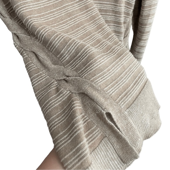 Soft Surroundings Long Sleeved Top Neutral Stripes Petite Large - Picture 2 of 3